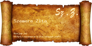 Szemere Zita névjegykártya